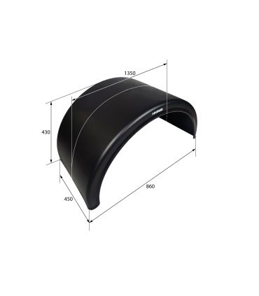 ✔ ALETA GUARDABARRO BASE REDONDA 450x1350x860 DOMAR ✔ | PiezaCamión
