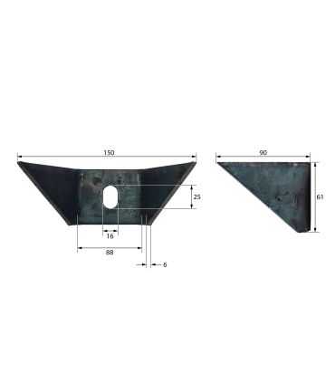SOPORTE DE CHASIS EN V MEDIANO
