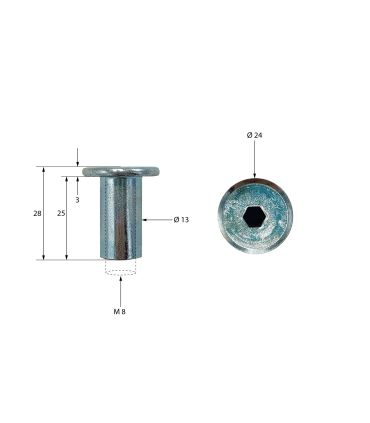 VASO ROSCADO, CHAMPIÑÓN