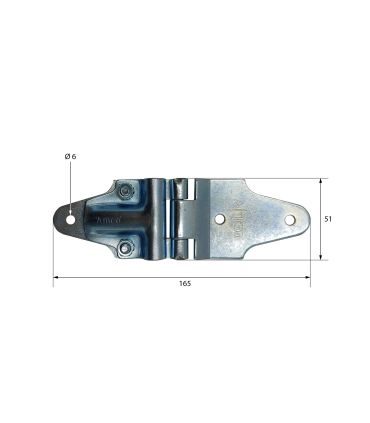 BISAGRA PARA PUERTA DE PERSIANA CON SOPORTE DE RODAMIENTO