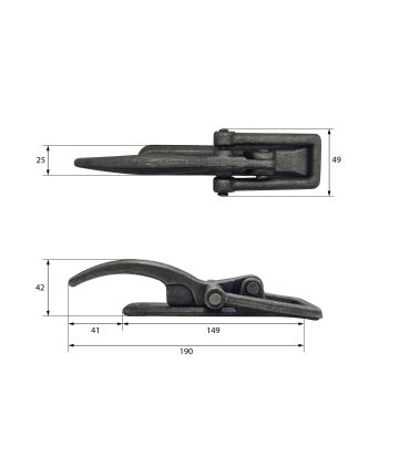 CIERRE CATALÁN MEDIANO MANGO ABIERTO
