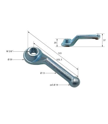MANILLA ROSCADA M-16 ACERO ZINCADO