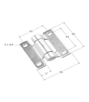 BISAGRA PEQUEÑA ACERO INOXIDABLE