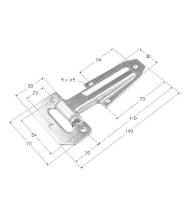 BISAGRA DE AIREACIÓN ZINCADA
