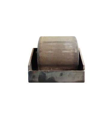 RODILLO VOLQUETE CONTENEDOR ESCOMBRO COMPACTADORA BASE ACERO BRUTO