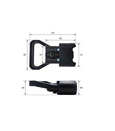 CLAVIJA MACHO PARA CABLE 50 mm.