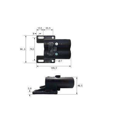 CONECTOR ENCHUFE,CLAVIJA BATERIA DE TRACCION CABLE DE CARGA CARRETILLA ELEVADORA HEMBRA  PROCONECT