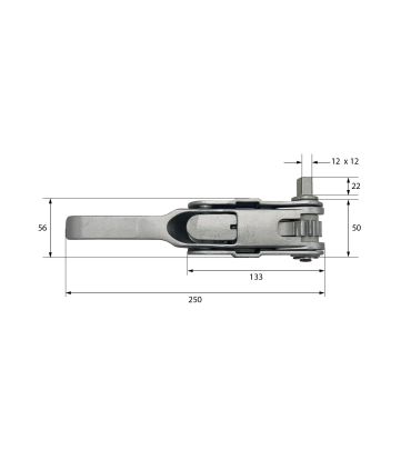 TENSOR DE LONA TRASERO IZQUIERDO GALVANIZADO