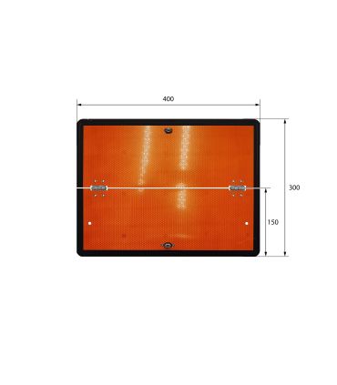 PANEL A.D.R. NEUTRO V11 CON NIDO DE ABEJA NARANJA PLEGADO HORIZONTAL
