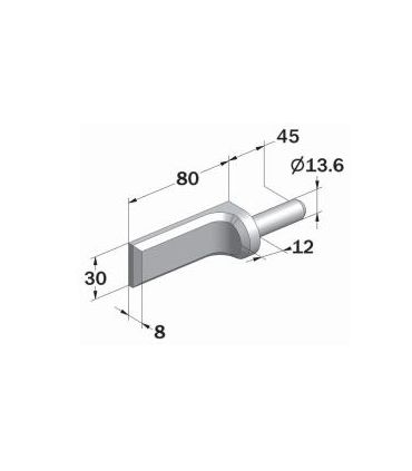 MACHO LISO EJE TORNEADO MEDIANO Ø14