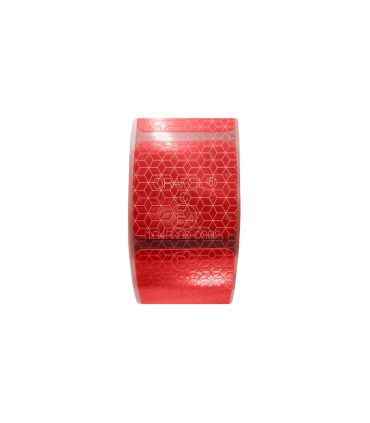 CINTA REFLECTANTE ADHESIVA PARA LONAS V23 ROJA SEGMENTADA MARCA ORAFOL