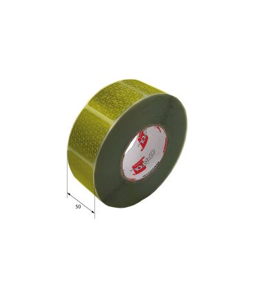 CINTA REFLECTANTE ADHESIVA PARA LONAS AMARILLA SEGMENTADA MARCA ORAFOL