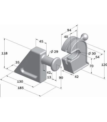 CIERRE TRASERO BASCULANTE SUPERIOR GRANDE