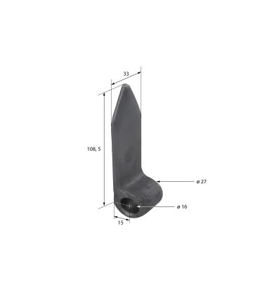HEMBRA LISA PARA MACHO SENCILLO Ø16