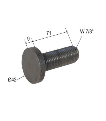 TORNILLO PARA MANILLA ROSCADA 7/8'' ACERO ZINCADO
