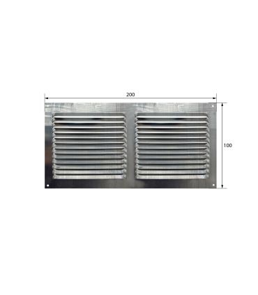 REJILLA DE VENTILACIÓN DE ALUMINIO 100 X 200
