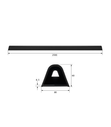 BANDA DELTA H80, TOPE DE GOMA FLEXIBLE
