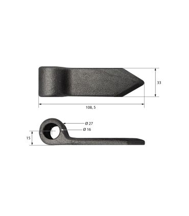 HEMBRA LISA PARA MACHO SENCILLO Ø16