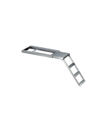 ESCALERA ESCAMOTEABLE DE 3 PELDAÑOS CON PLATAFORMA SUPERIOR