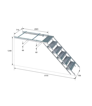 ESCALERA CINCADA PARA FRIGORIFICO