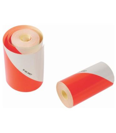 BANDA DE BALIZAJE AUTO-ADHESIVO, ROJO Y BLANCO, CLASE 1