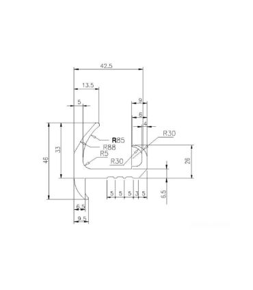 GOMA PARA PUERTA DE CONTENEDOR MARÍTIMO