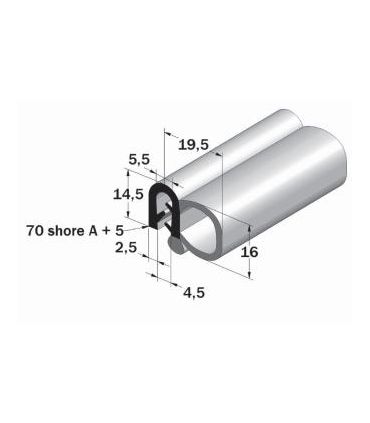 ROLLO 50 M. DE PERFIL ARMADURA 16 MM.