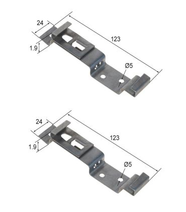 JUEGO DE 2 SOPORTES DE MATRÍCULA CLIP